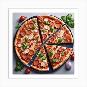 Pizza On A Plate 5 Art Print