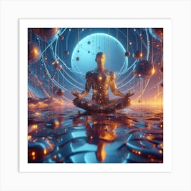 Meditation In Space Art Print