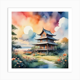 Asian House Art Print