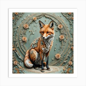 Fox In A Frame Art Print