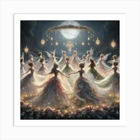 Fairy Dancers paintings art print Art Print