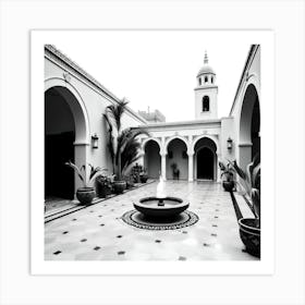 Courtyard Of A Hotel 1 Art Print