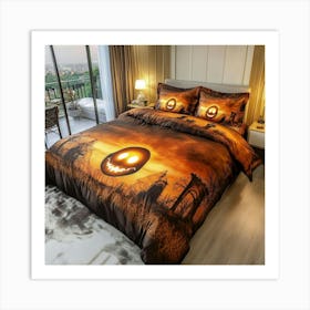 Halloween Bed Set Art Print