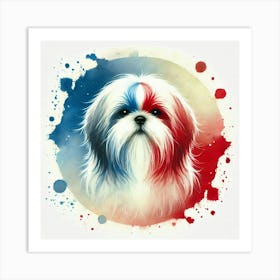 Watercolor Shih Tzu 4 Art Print