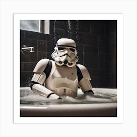 Stormtrooper In Bath 1 Art Print