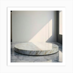 Round Marble Coffee Table 8 Art Print