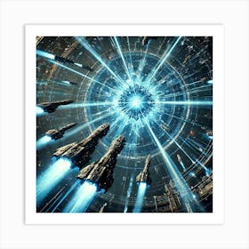 Helios Class Destroyer Energy Beams Iron Commonwealth Art Print