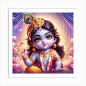 Lord Krishna 1 Art Print