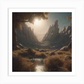 Peaceful Landscapes Perfect Composition Beautiful Detailed Intricate Insanely Detailed Octane Rend (7) Art Print