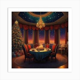 Christmas Dining Room 8 Art Print