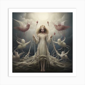 'The Girl In White' Art Print