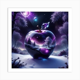 Purple Apple Art Print