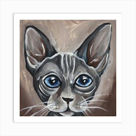 Baby Sphynx Cat Art Art Print