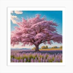 Cherry Blossom Tree Art Print