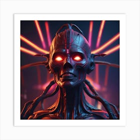 Cyborg psy orange Art Print