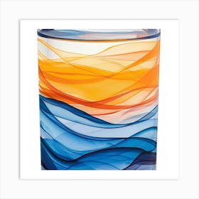 Ocean Waves Glass Tumbler Art Print