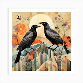 Bird In Nature Crow 2 Art Print
