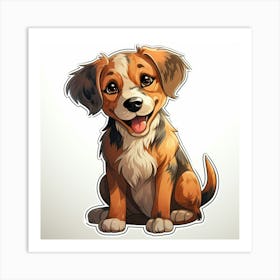 Puppy Sticker Art Print