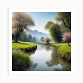 Blossoming Trees Art Print