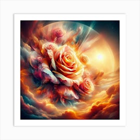 Roses In The Sky Art Print