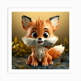 Cute Fox 132 Art Print