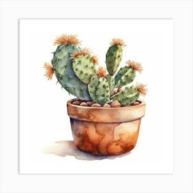 Watercolor Cactus 2 Art Print