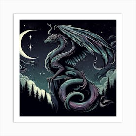 Hecates Dragon 4 Art Print