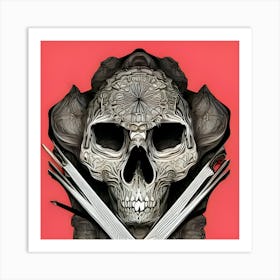 Skull And Crossbones Art Print