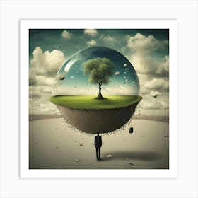 Tree In A Sphere Art Print