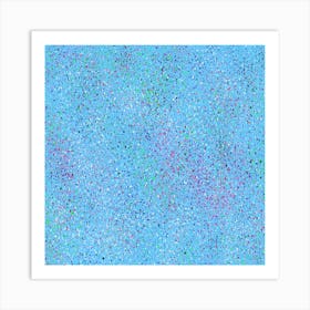 Blue Splatter Art Print