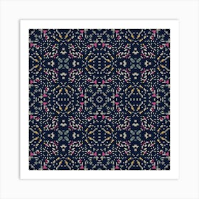 Abstract geometric pattern in low poly pixel art style 2 Art Print