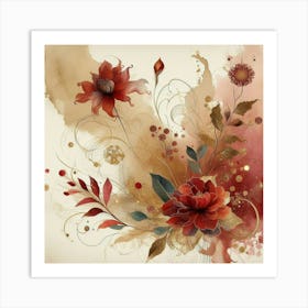 Abstract Floral Painting Art Print