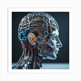 Cyborg Head 5 Art Print