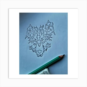 Wolf Tattoo Art Print