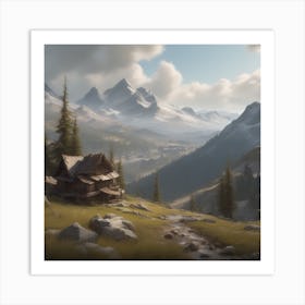 Mountain Village Art Print