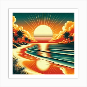 Sunset Beach 2 Art Print