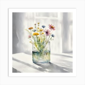 Wildflowers In A Vase Art Print