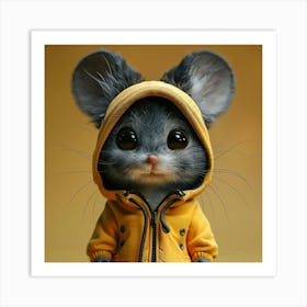 Mouse In A Yellow Jacket Art Print