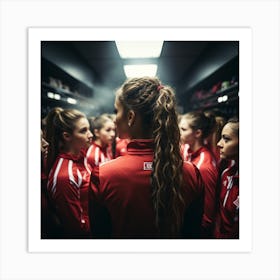 Women'S Hockey Team Art Print