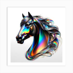 Glossy Horse Head Art Print