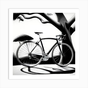 Shadow Of A Bike Art Print