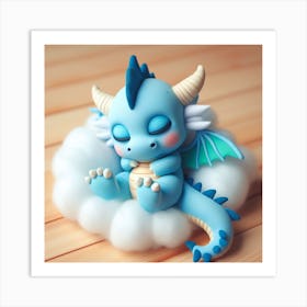 Remo Blue Dragon 5 Art Print