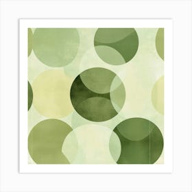 Green Circles Art Print