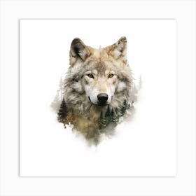 Wolf In The Forest 2 Art Print