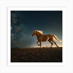 Horse In The Desert 1 Art Print