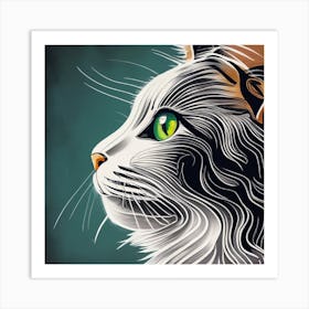 Cat Portrait 2 Art Print