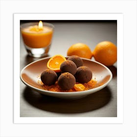 Chocolate Orange Truffles Art Print