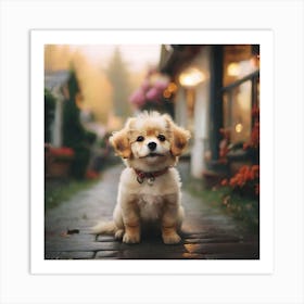 Photos of a cute dog  Art Print