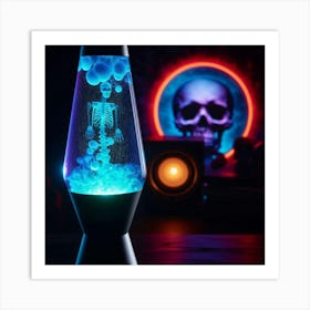 Glow In The Dark Skeleton Art Print