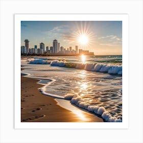 Sunset At The Beach Art Print